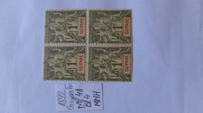 1892-Guyana Fr.-Mi41-Bl.4-MNH-Mi=65E- RAR foto