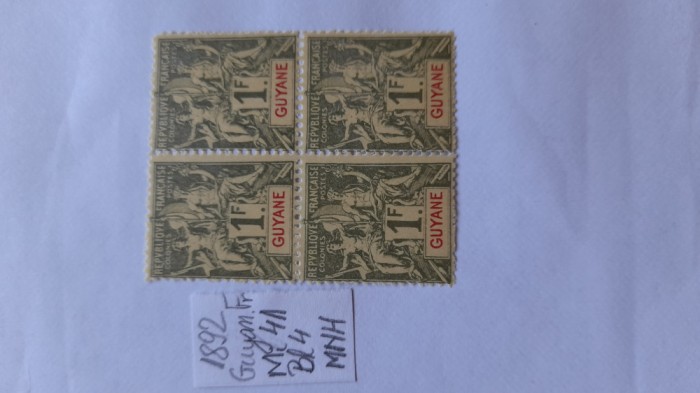 1892-Guyana Fr.-Mi41-Bl.4-MNH-Mi=65E- RAR