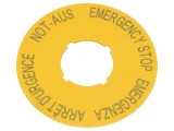 Tăbliţă Descriptivă 60mm pentru Butoane de Siguranţă