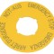 Tăbliţă Descriptivă 60mm pentru Butoane de Siguranţă