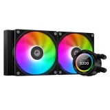 Cooler procesor cu lichid cu display ID-Cooling SL240 XE negru iluminare aRGB