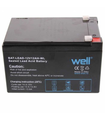 Acumulator plumb acid 12V 12AH borna lata T2 Well foto