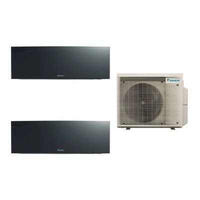 Aparat de aer conditionat multisplit Daikin Bluevolution cu doua unitati interne Emura 9000 si 12000 BTU Black, Unitate Externa 18000 BTU foto