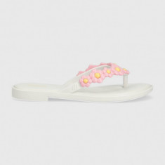 Melissa slapi MELISSA FLIP FLOP SPRING AD femei, culoarea alb, cu toc plat, M.33715.AL237