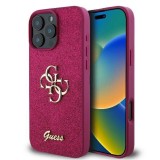 Husa Guess Glitter Fixed Big 4G iPhone 16 Pro Max cu sclipici, mov, GUHCP16XHG4SGU