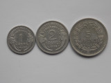 LOT 3 MONEDE 1,2,5 FRANCS 1946 FRANTA, Europa