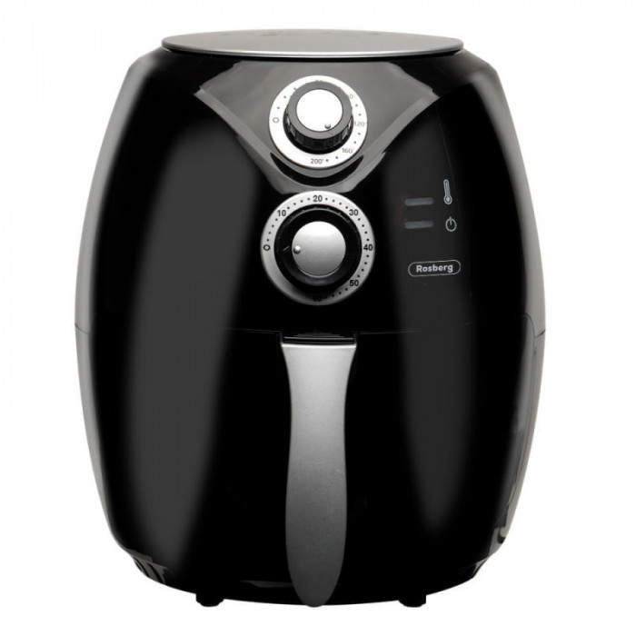 Friteuza cu aer cald Air Fryer Voltz V51980C, 1600W, 2.6L, 80&deg;C~200&deg;C, Temporizator, Negru