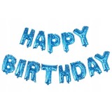 Set Baloane din Folie Metalizata, Cyrax, Model Happy Birthday, Litere de 40 cm, Baloane Party, Ambalaj Individual, Pai, Ata si Adeziv Incluse, Umflare