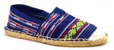 Espadrile Vintage - Multicolor cu patratele verzi foto