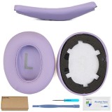 Set 2 bureti + Banda superioara pentru casti JBL Tune 770NC, 760BTNC, 760NC, 750BTNC, T750BT, 720BT, 710BT, 700BT, 700BTNC - Violet, Spuma cu memorie