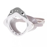 Cumpara ieftin Masca de scufundari, Pentru copii, Tip rechin, Silicon, Plastic, Alb, Gri, Negru, Oem