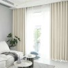 Draperie din catifea blackout cu rejansa transparenta cu ate pentru galerie, Madison, 150x250 cm, densitate 700 g/ml, Meringue, 1 buc