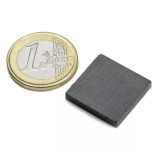 Magnet ferita bloc, 20x20x3 mm, putere 450 g, Y35