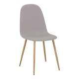Cumpara ieftin Scaun Bella tesatura gri deschis picioare din metal natural 43x52x88 cm