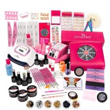 Kit Unghii False Duo cu Gel UV si Oja Semipermanenta SensoPRO Milano 10ml - Promotie #35 + CADOU