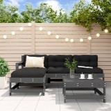 vidaXL Set mobilier grădină cu perne, 5 piese, gri, lemn masiv 3186055