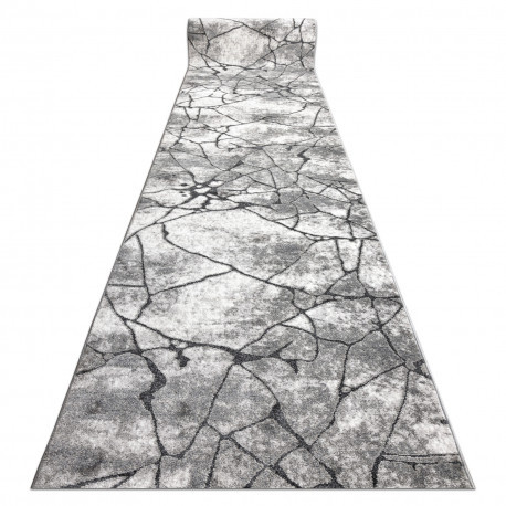 Traversa modern COZY 8873 Cracks, beton crăpat - structural două niveluri de l&acirc;nă gri inchis, 80 cm