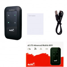 Modem Wireless Portabil De buzunar 4G/5G, Exaltus®, Router Wifi cu Baterie Si Slot de MicroSIM, Viteza mare de Pana la 150 Mbps, Dimensiuni Reduse, Us