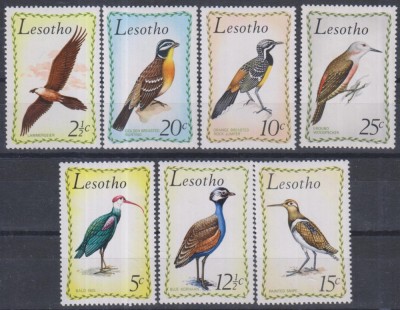Timbre cu păsări din Lesotho foto