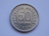 50 CENTAVOS 1954 ARGENTINA-XF, America Centrala si de Sud