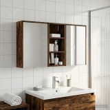 vidaXL Set dulap baie pentru 3 pcs 116 x 16 x 62,5 cm Lemn compozit 3403812