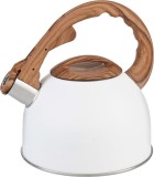 Ceainic fluierator MagicHome alb, 2,5 L, compatibil inductie