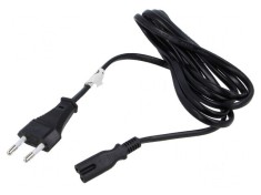 Cablu CEE 7/16 C mufă IEC C7 mamă 1,8m negru 2,5A PVC