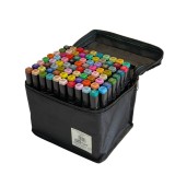 Cumpara ieftin Set 80 Markere Varf Dublu ProCart, Culori Diverse, cu Geanta Depozitare Inclusa. Ideal Desen, Schite, Ilustratii, Sublinieri