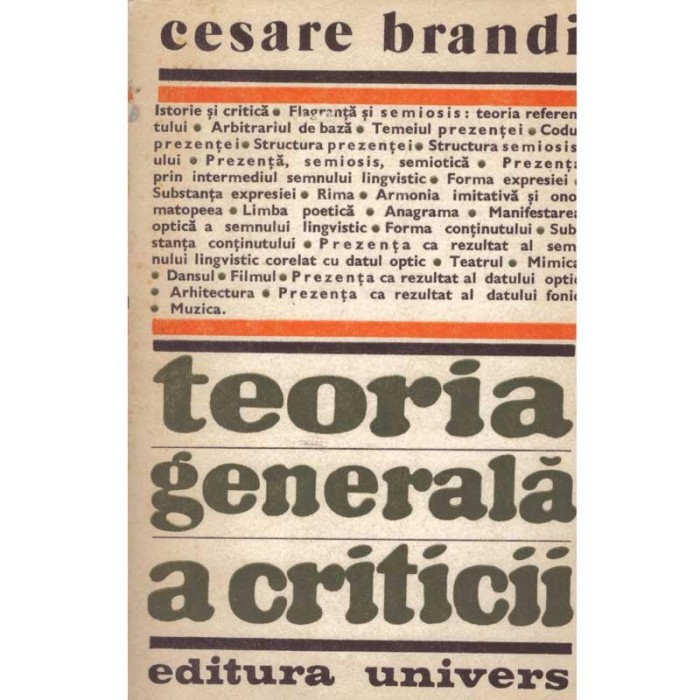 Cesare Brandi - Teoria generala a criticii - 134481