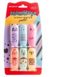 Marker evidentiator set 6 mini pastel animalute DACO MK408/6P