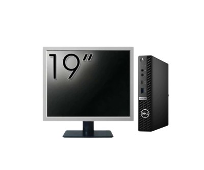Pachet Calculator Second Hand DELL OptiPlex 7080 Mini PC, Intel Core i5-10500T 2.30 - 3.80GHz, 8GB DDR4, 256GB SSD + Monitor 19&amp;amp;quot; NewTechnology Me foto