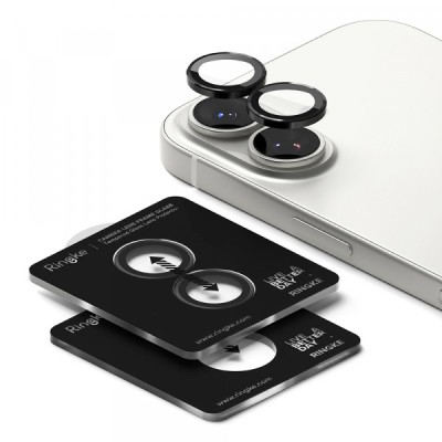 Folie de protectie Camera Spate Ringke pentru Apple iPhone 17, Sticla Securizata, Neagra foto
