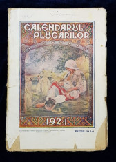 CALENDARUL PLUGARILOR PE 1924 foto