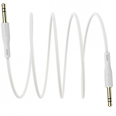 Cablu Audio 3.5 mm la 3.5 mm Borofone BL1 Audiolink, 1 m, Alb foto