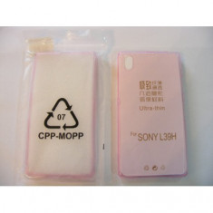 Husa Silicon Ultra Slim Sony Xperia Z1 Roz
