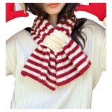 Cumpara ieftin Fular tricotat cu dungi - Cross