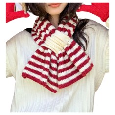 Fular tricotat cu dungi - Cross