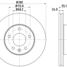 Disc frana BMW Seria 3 (E46) (1998 - 2005) KRIEGER 0950004118