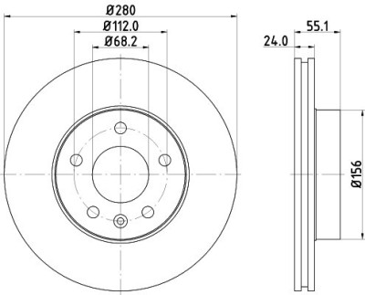 Disc frana BMW Seria 3 Compact (E46) (2001 - 2005) KRIEGER 0950004118 foto