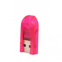 Micro SD MMC SDHC TF T-flash USB cititor/Writer carduri memorie Culoare Roz, Con?inutul pachetului 1 Bucata foto