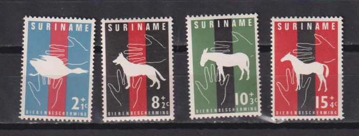 SURINAM FAUNA 1962 MI. 427-430 MNH