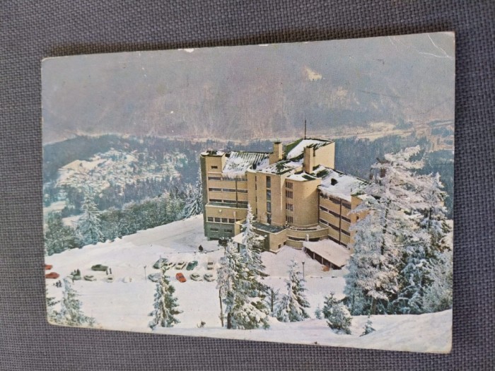 CPIB 23156 CARTE POSTALA - SINAIA. HOTEL ALPIN &quot;COTA 1400&quot;, CIRCULATA, 1986, STAMPILE, TIMBRU