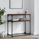 Gossi masa consola, stejar maro, 75x35,5x75 cm, lemn prelucrat