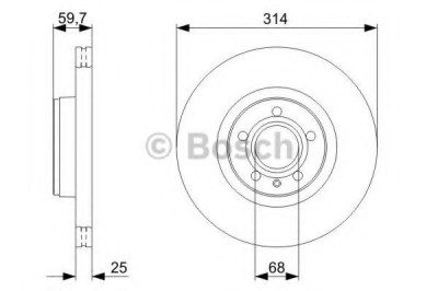 Disc frana AUDI A6 (4F2, C6) (2004 - 2011) BOSCH 0 986 479 301 foto