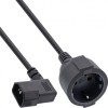 Cablu prelungitor pentru UPS C14 la Schuko unghi/drept 0.5m, InLine IL16759K