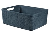 Cos de organizare Curver Jute M 12L antracit, 36 x 28 x 15 cm