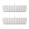 Set 2 jardiniere decorative cu suport metalic, sistem irigare,​​​​​​​ alb, 58x18x16.2 cm, Boardee Fencycase W, Prosperplast