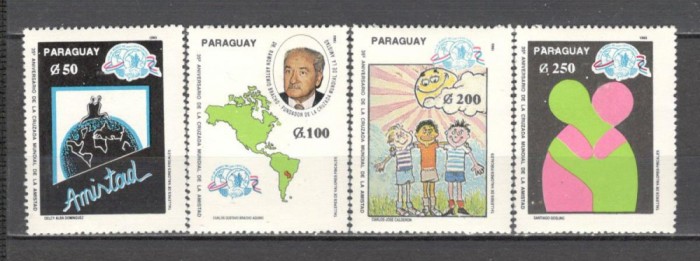 Paraguay.1993 35 ani Fundatia ptr. Pace GZ.102