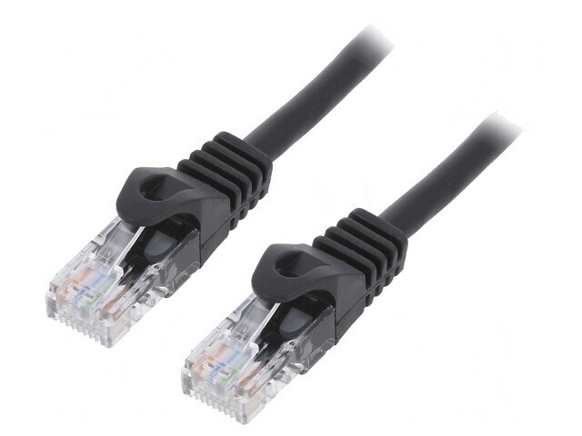 Patch cord negru UTP Cat6 3m
