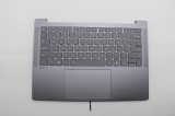Carcasa superioara cu tastatura palmrest Laptop, Lenovo, IdeaPad Slim 5 14IRH10 Type 83HR, 5CB1Q64059, HQ25202001Z20, iluminata, Luna Grey, layout US